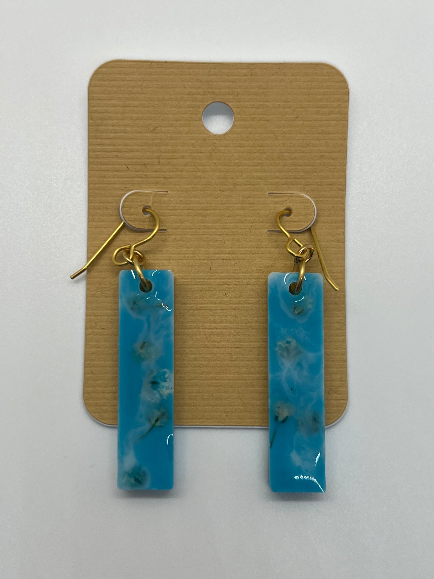 Sky blue rectangle dangles