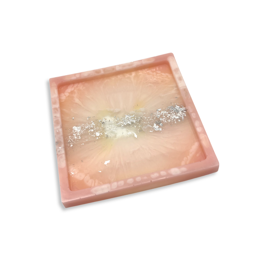 Light pink & white tie dye coasters