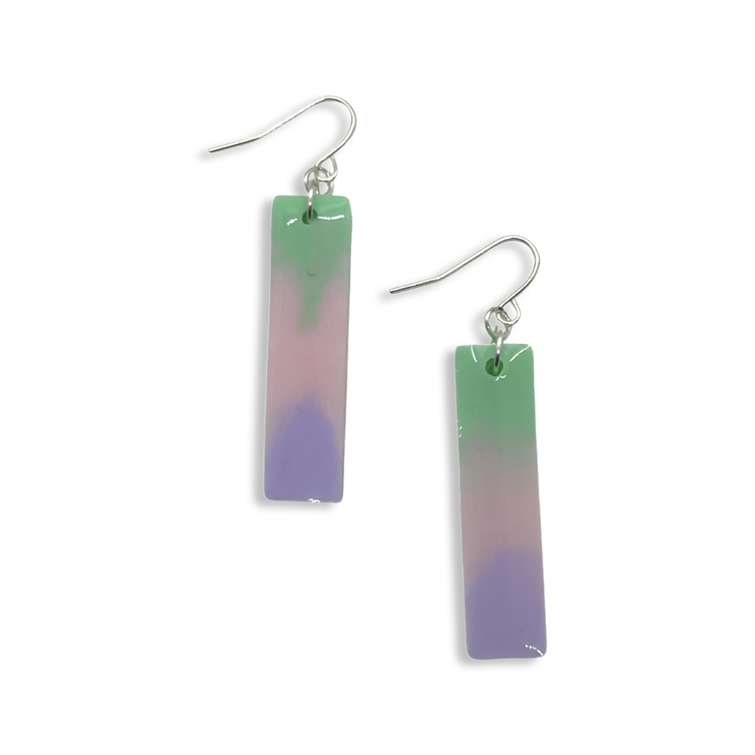 Pastel thin rectangle dangles