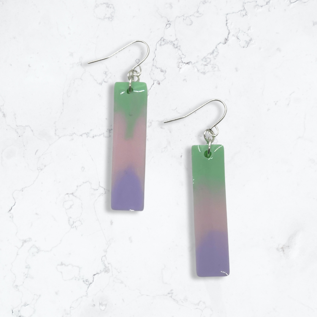 Pastel thin rectangle dangles