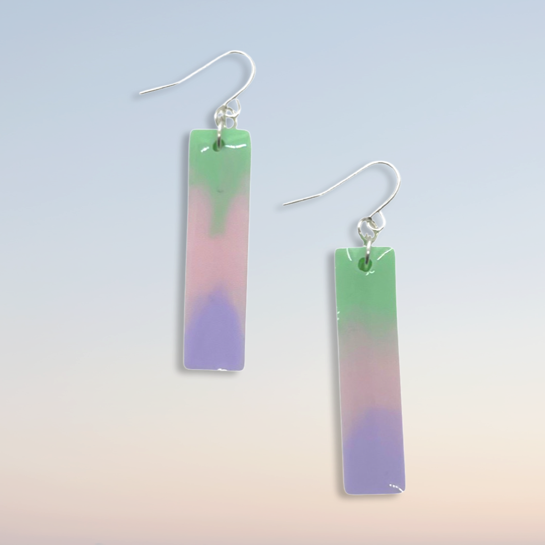 Pastel thin rectangle dangles